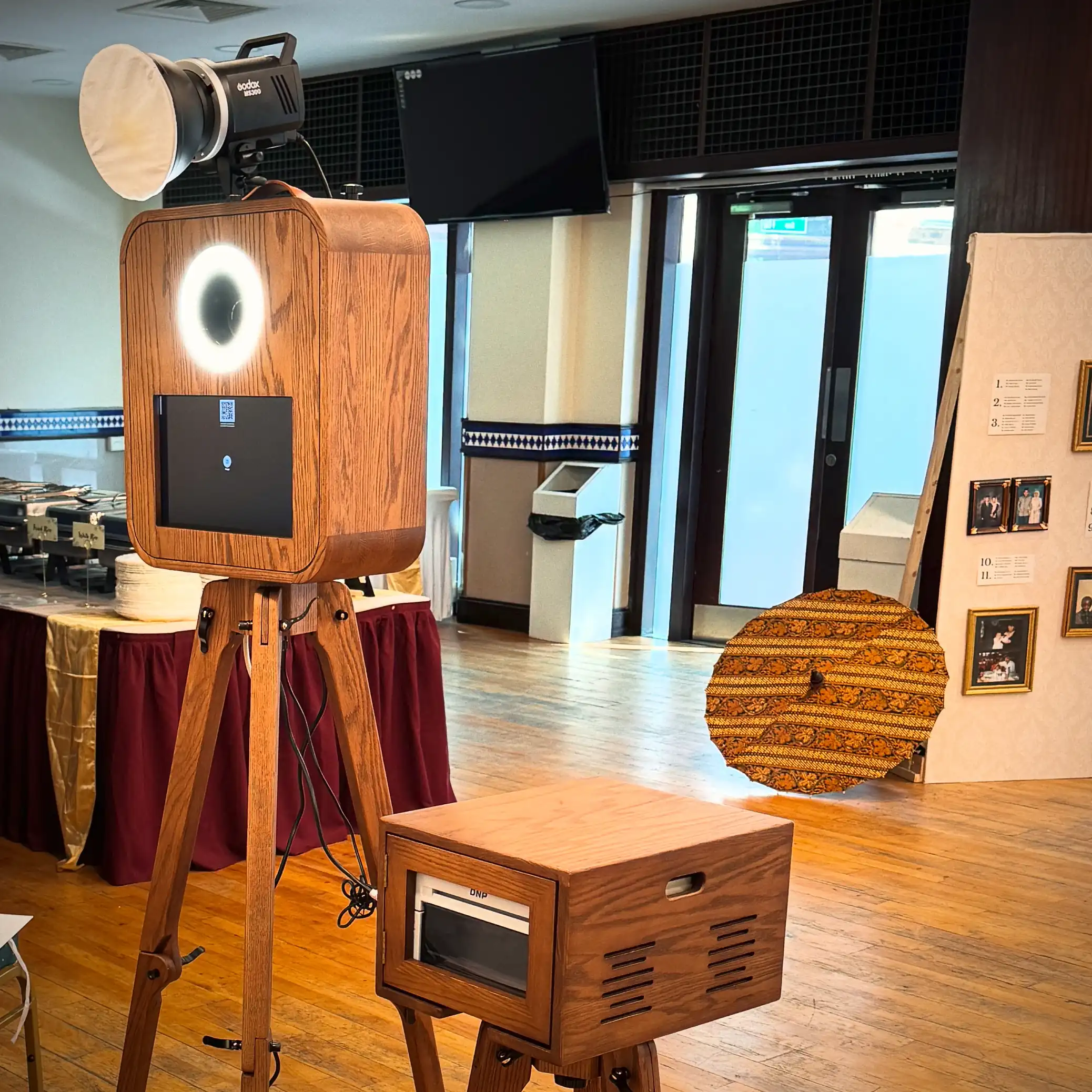 Wooden Photo Booth view 2